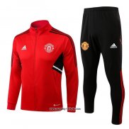 Jacke Trainingsanzug Manchester United 2022-2023 Rot