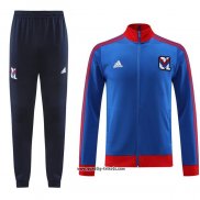 Jacke Trainingsanzug Olympique Lyon 2023-2024 Blau