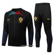 Jacke Trainingsanzug Portugal 2022-2023 Schwarz