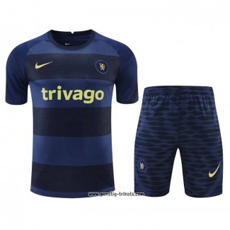 Trainingsanzug Chelsea Kurzarm 2022-2023 Blau Oscuro - Kurze Hose