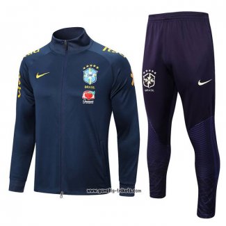 Jacke Trainingsanzug Brasilien 2022-2023 Blau