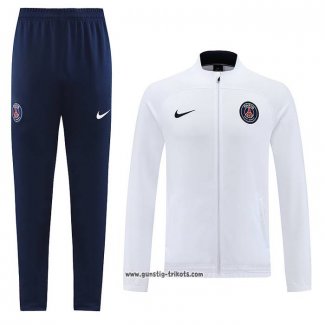 Jacke Trainingsanzug Paris Saint-Germain 2022-2023 WeiB