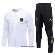 Jacke Trainingsanzug Paris Saint-Germain Jordan 2023-2024 WeiB