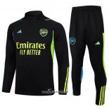 Sweatshirt Trainingsanzug Arsenal Kinder 2023-2024 Schwarz