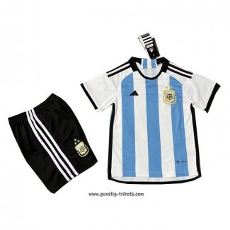 Argentinien 3 Estrellas Heimtrikot Kinder 2022