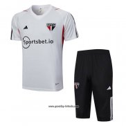 Trainingsanzug Sao Paulo Kurzarm 2023-2024 Grau - Kurze Hose