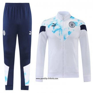 Jacke Trainingsanzug Manchester City 2022-2023 WeiB