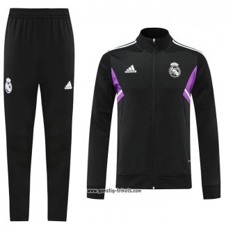 Jacke Trainingsanzug Real Madrid 2022-2023 Schwarz