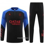 Sweatshirt Trainingsanzug Paris Saint-Germain Jordan 2022-2023 Schwarz