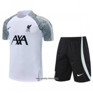 Trainingsanzug Liverpool Kurzarm 2022-2023 WeiB - Kurze Hose